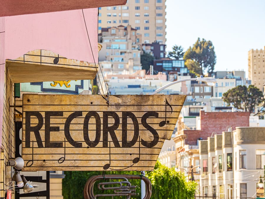 101 Music Shop, Green St, North Beach, San Francisco