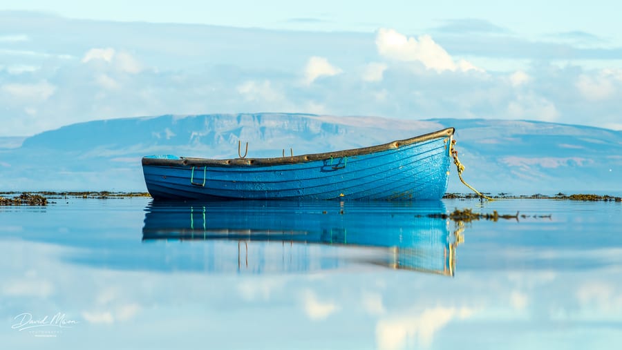 Boats and Reflections in the Lough Foyle near Quigley's Point, Donegal, Ireland