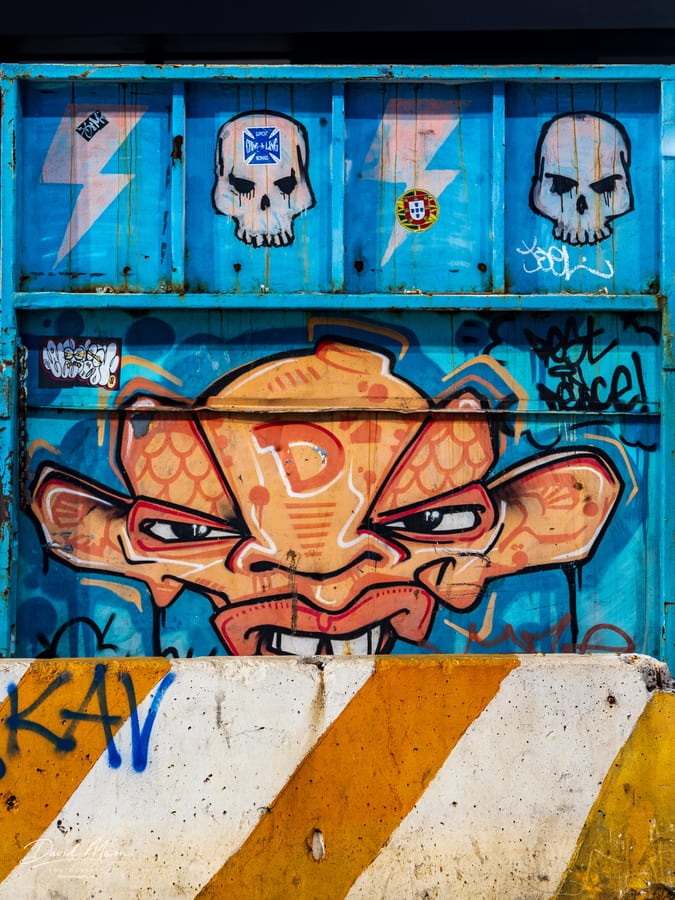 Street Art on Blue Steel