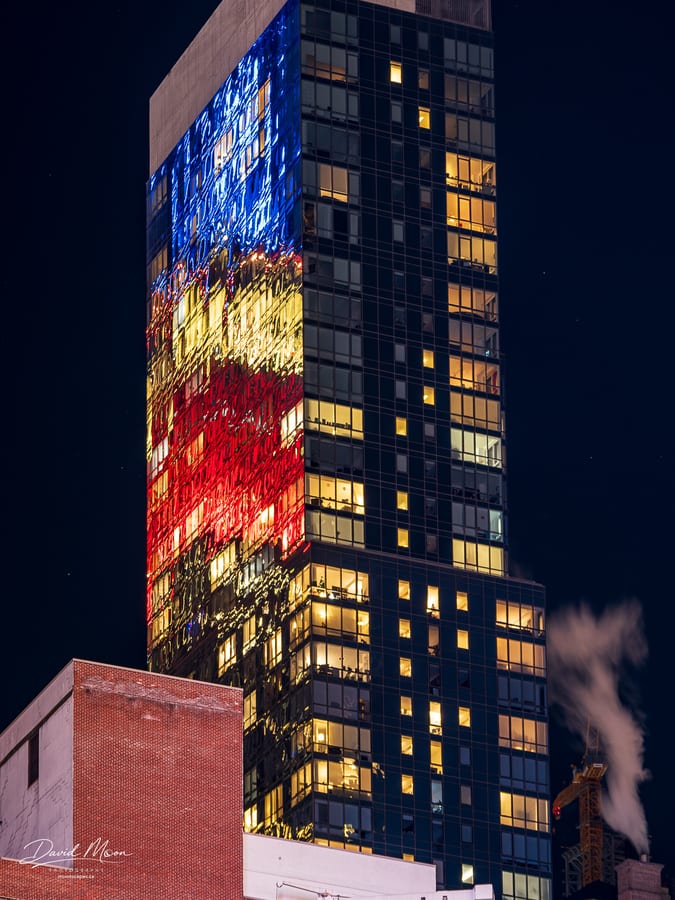 Reflected Light on a Manhattan Tower