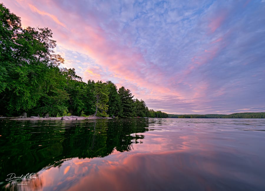 Pink Evening on Kennisis Lake